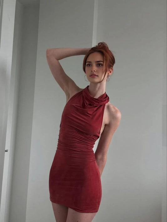 Chic Sheath Sleeveless Ruched Short Mini Homecoming Party Dress