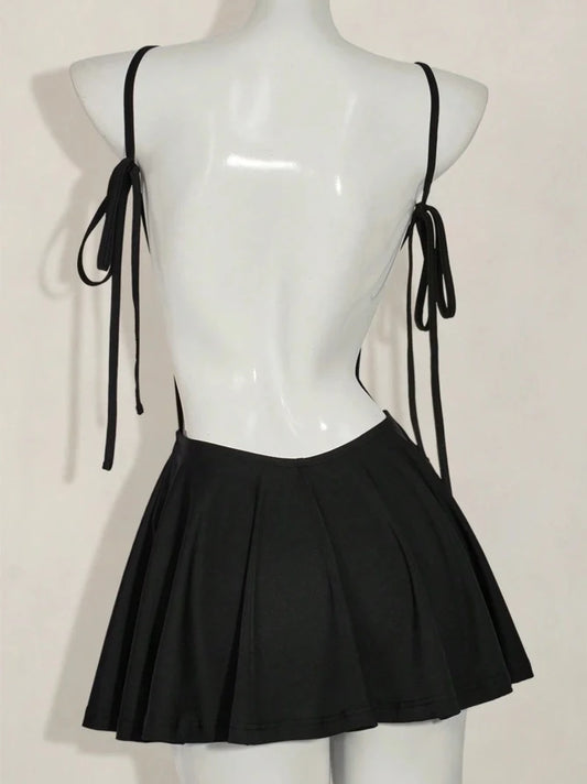 Cute A-Line Spaghetti Straps Sleeveless Ruched Side Tie Short Homecoming Dress Mini Summer Party Dress