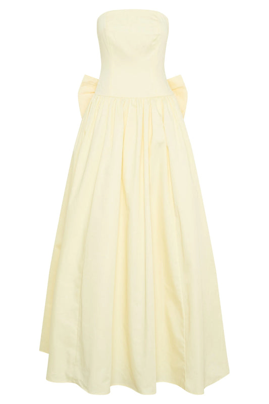 Elegant A-Line Strapless Sleeveless Bow Back Formal Party Dress